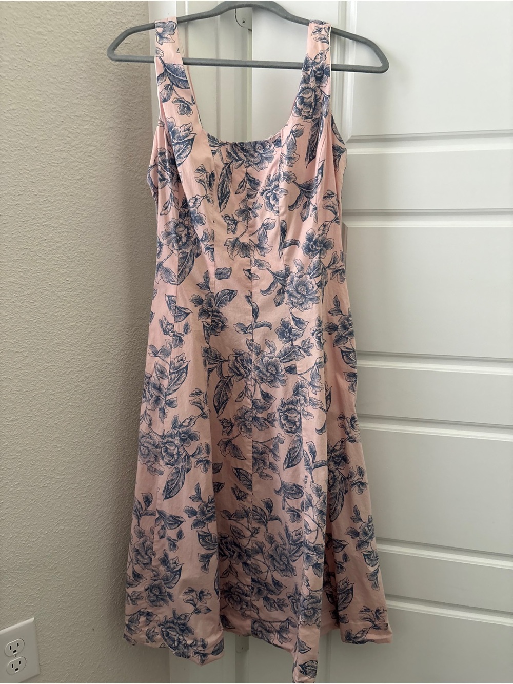 Joie CottonPink Floral Sleeveless A-Line Dress